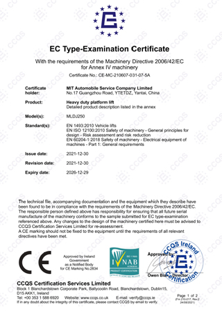 CE Certificate